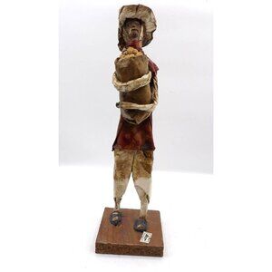 Viejito Papel Mache Old Man w Bag of Potatoes Papier Mache 12x3½x3½ Mexico